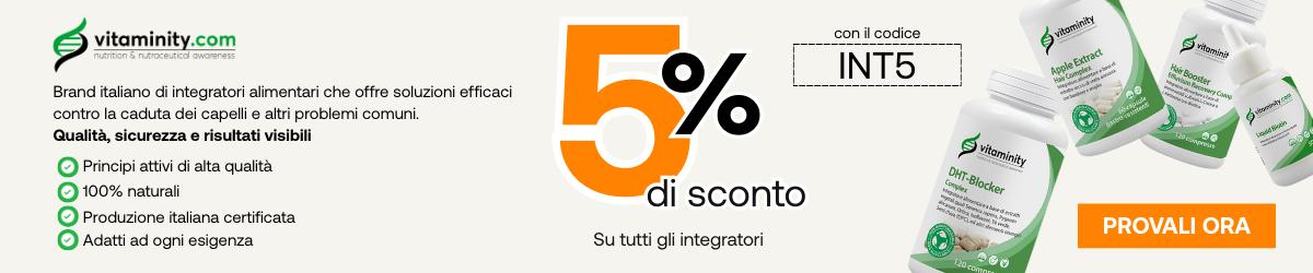 Promo Vitaminity - Sconto 5% su integratori alimentari